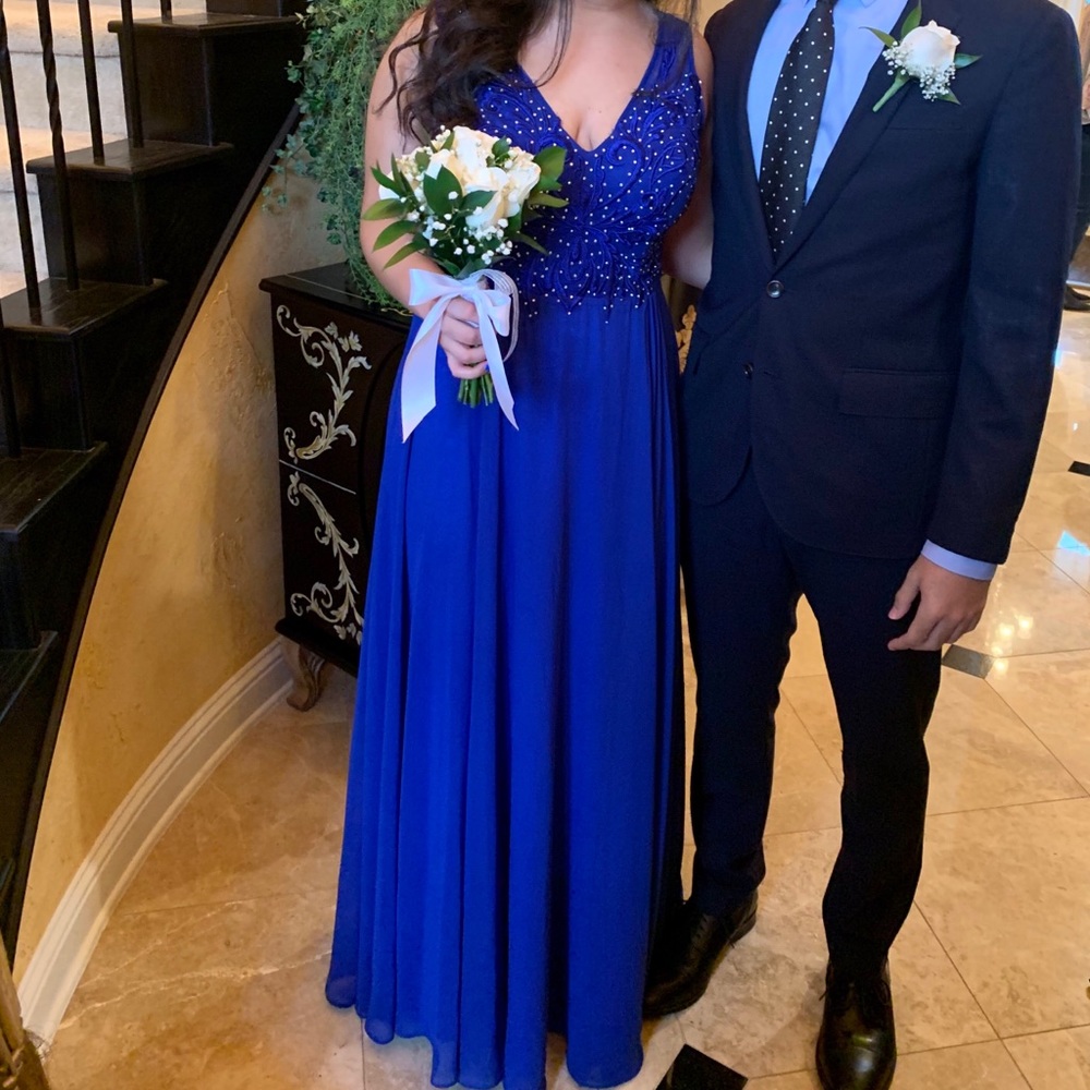 Formal Prom Blue Long Dress - Picture 6 of 6